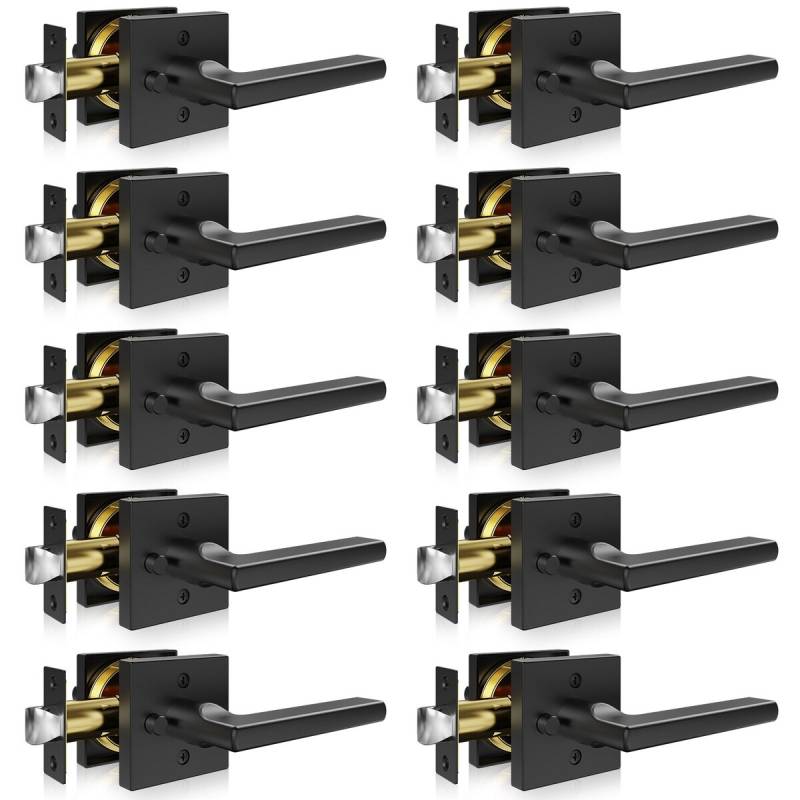 Privatumo durų rankena 10 vnt. juoda0