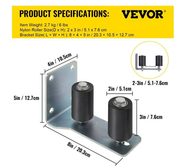 vartų ritinėlių kreipiklis su laikikliu6