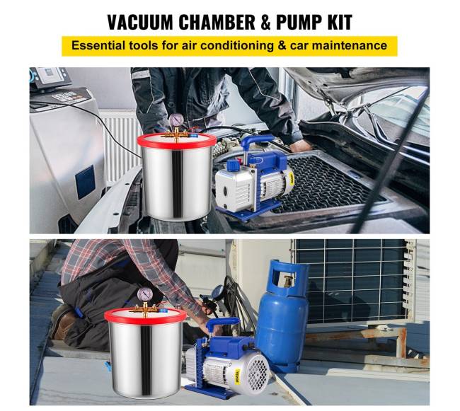 5 galonų vakuuminis cilindras ir 14 AG 3 CFM siurblys1