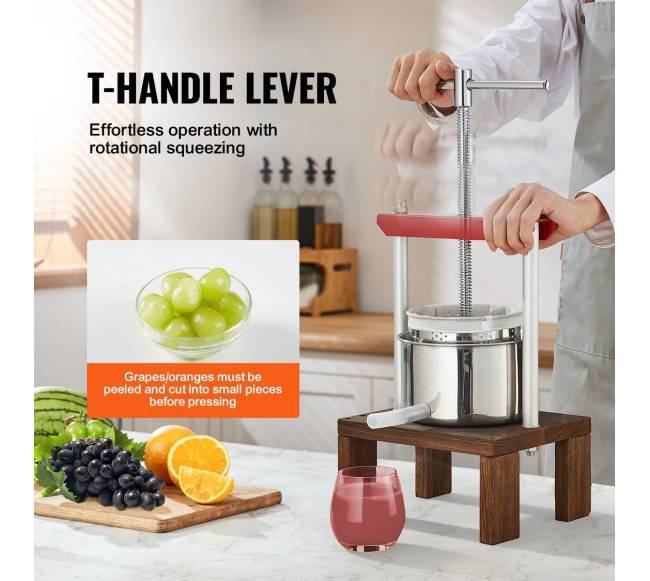 Rankų spaustuvas vaisių vynui 2L2