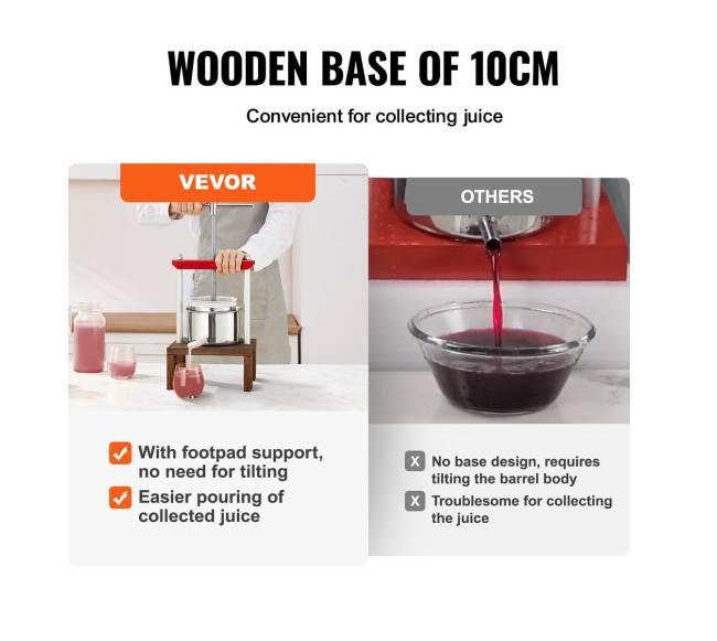 Rankų spaustuvas vaisių vynui 2L3