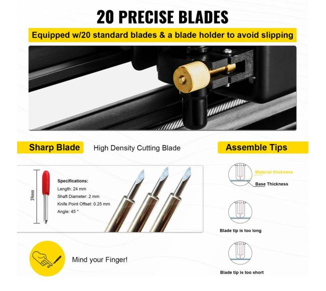 Vinilo pjaustyklė su laikikliu 720mm5