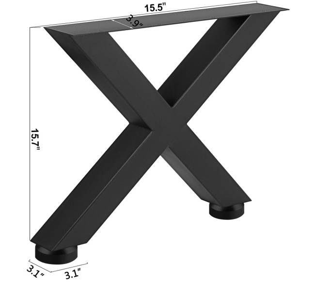 Metalinės stalo kojos su X-rėmu7