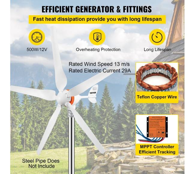Vėjo turbina 500W su MPPT valdikliu2