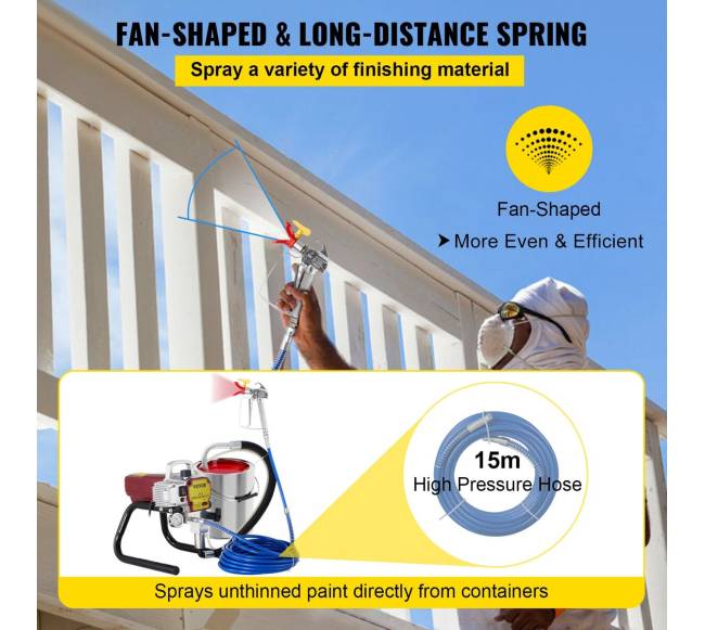 Elektrinis dažų purkštuvas sienoms ir luboms 1500W3