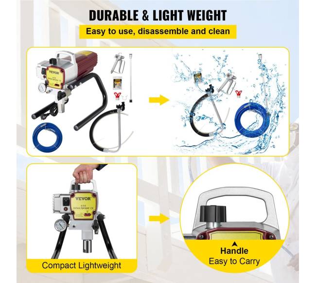 Elektrinis dažų purkštuvas sienoms ir luboms 1500W4