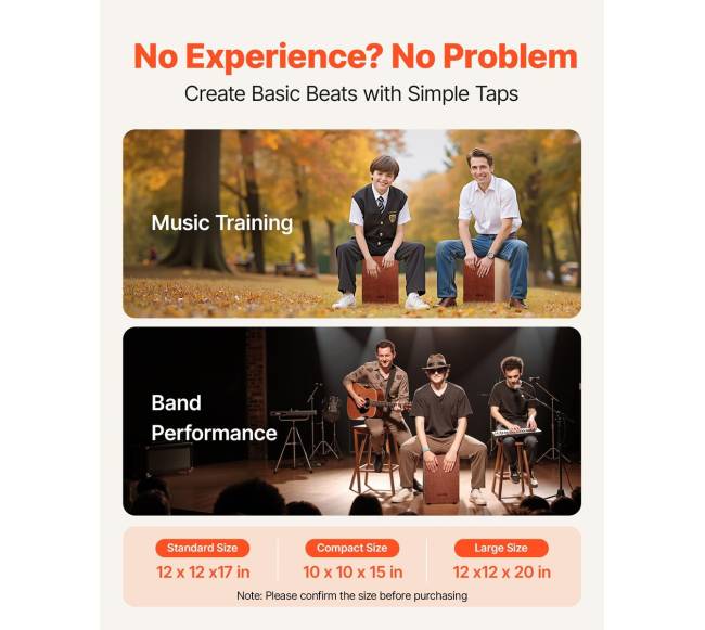 Beržo medienos cajon būgnelis su stygomis5