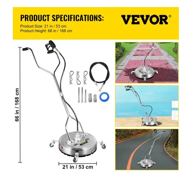 Paviršiaus valiklis su slėgiu 53 cm6