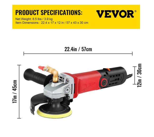 Šlifuoklis akmeniui šlapiam šlifavimui, 8 dalių rinkinys6