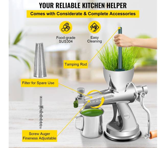 Rankinis kviečių daigų sulčių spaustuvas2