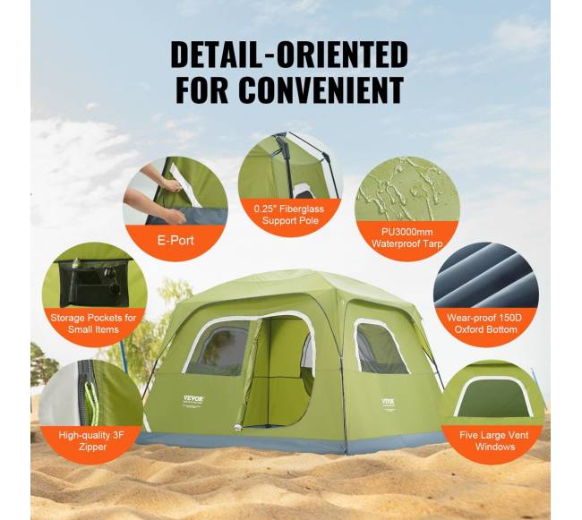 6 vietų vandeniui atspari palapinė5