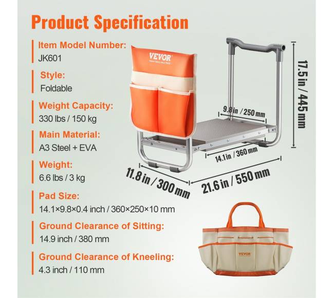 Sodo sėdynė ir kilimėlis 150 kg apkrova6
