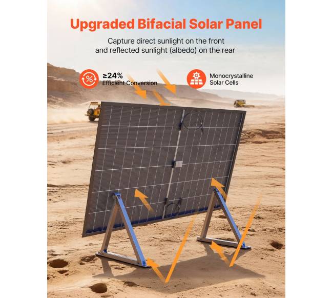 Dviejų pusių 400W saulės kolektoriai automobiliams ir valtims1