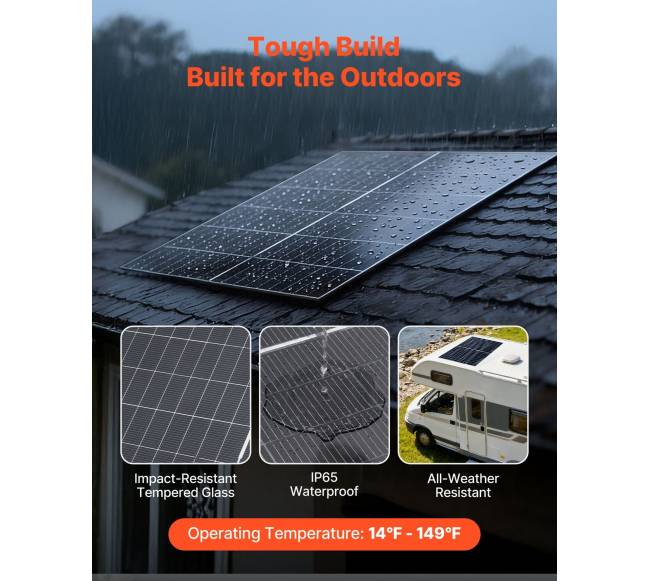 Dviejų pusių 400W saulės kolektoriai automobiliams ir valtims4