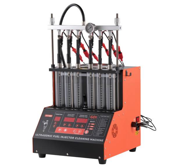 Įpurškimo valiklis su 6 cilindrais ir 9 testų režimais0