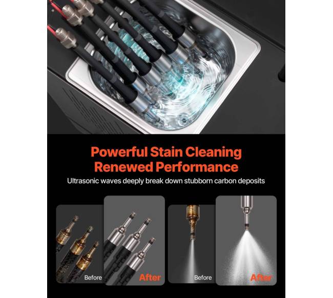 Įpurškimo valiklis su 6 cilindrais ir 9 testų režimais1