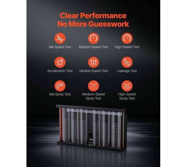 Įpurškimo valiklis su 6 cilindrais ir 9 testų režimais4