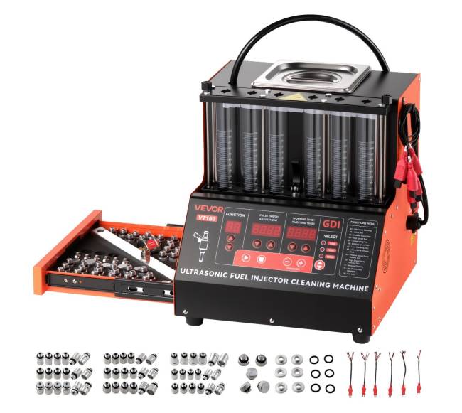 Įpurškimo valiklis su 6 cilindrais ir 9 testų režimais8