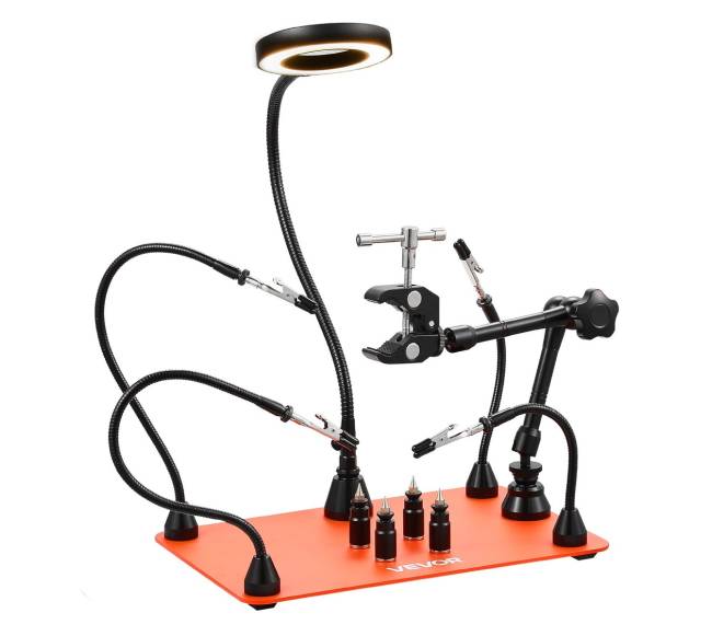 Magnetinė lituoklio stotis su lęšiu ir laikikliu0