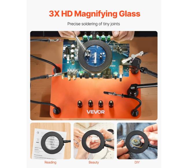 Magnetinė lituoklio stotis su lęšiu ir laikikliu1