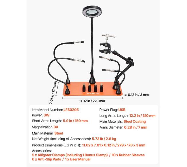 Magnetinė lituoklio stotis su lęšiu ir laikikliu6