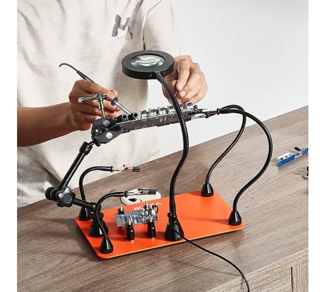 Magnetinė lituoklio stotis su lęšiu ir laikikliu7