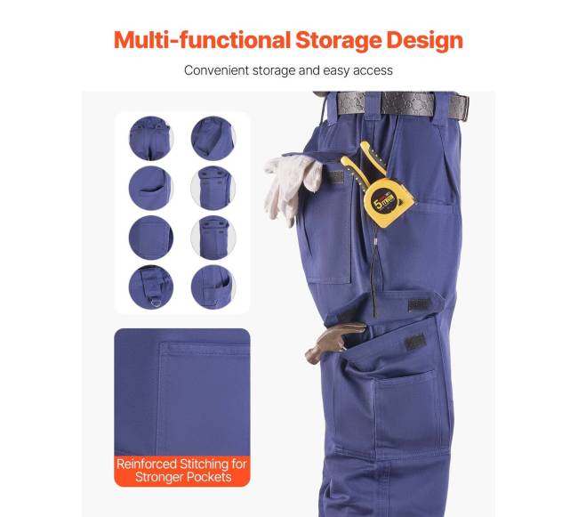 Vyriškos ugniasaugos kelnės iš 100% medvilnės4