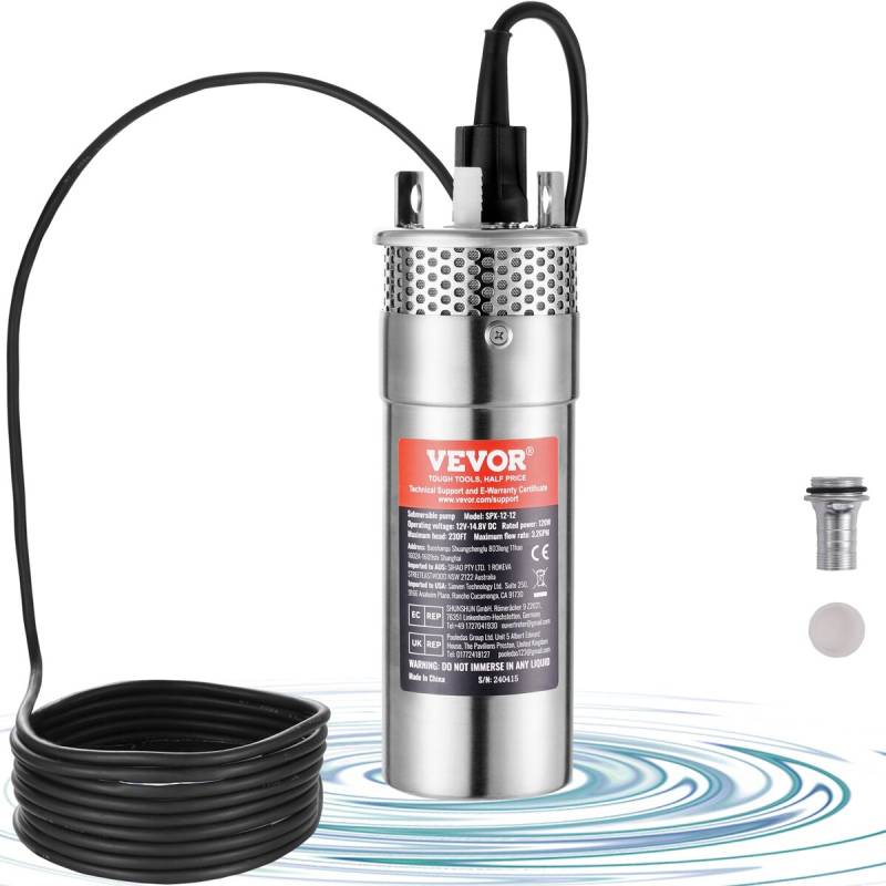 Saulės vandens siurblys, 12V DC 120W panardinamas0