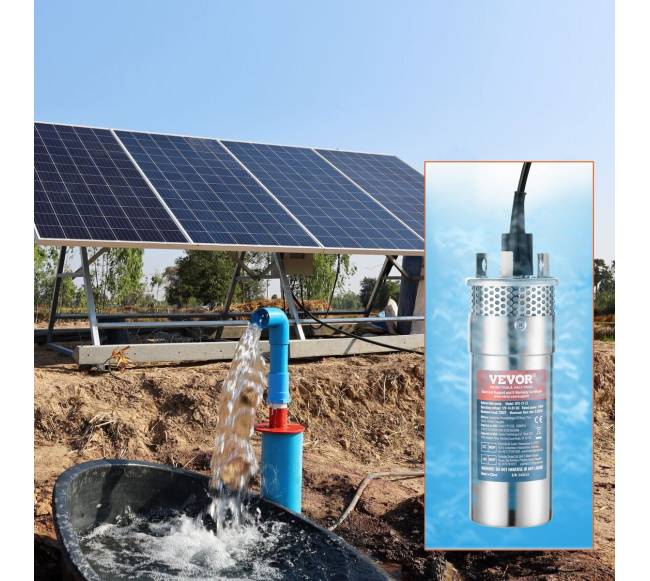 Saulės vandens siurblys, 12V DC 120W panardinamas7