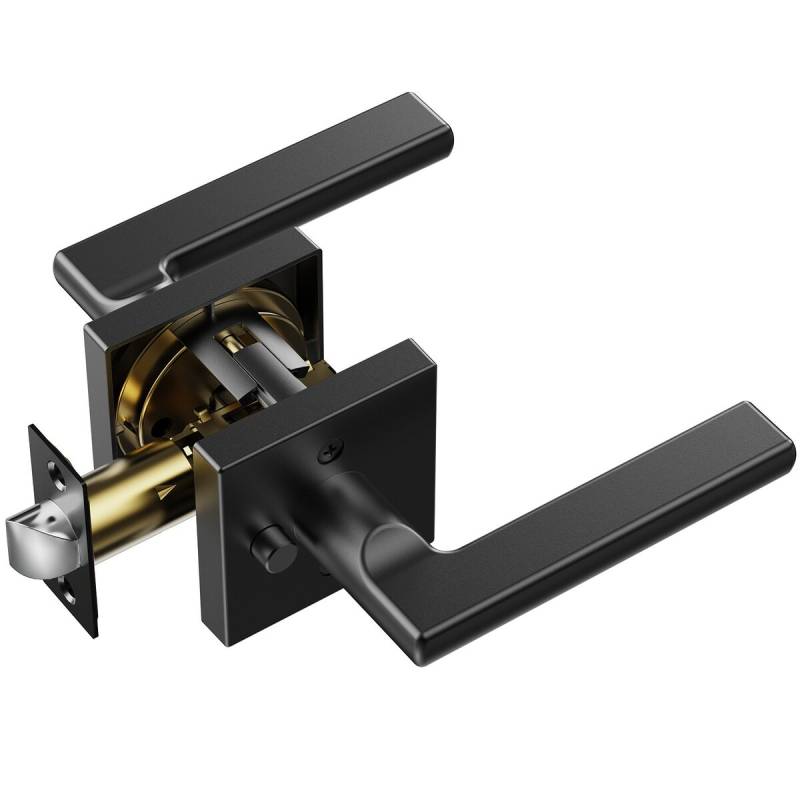 Juodoji durų rankena be rakto0