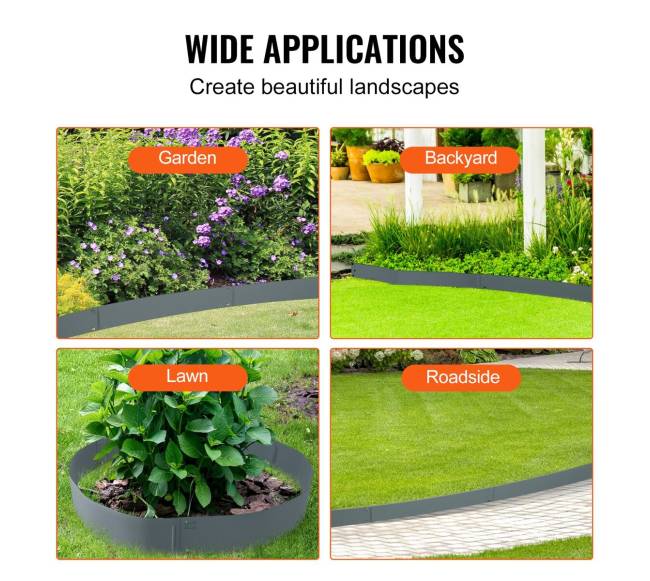 Plieniniai sodo kraštai, 5 vnt. komplektas5