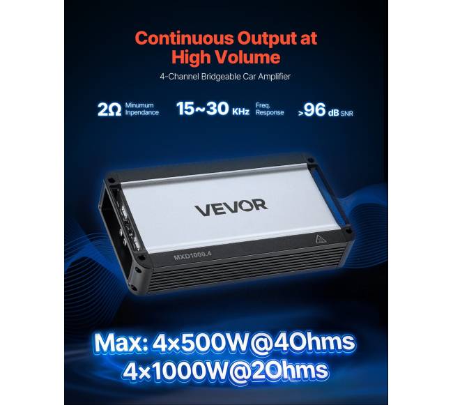 Automobilinis 4 kanalų garso stiprintuvas1