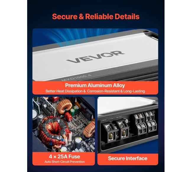 Automobilinis 4 kanalų garso stiprintuvas4