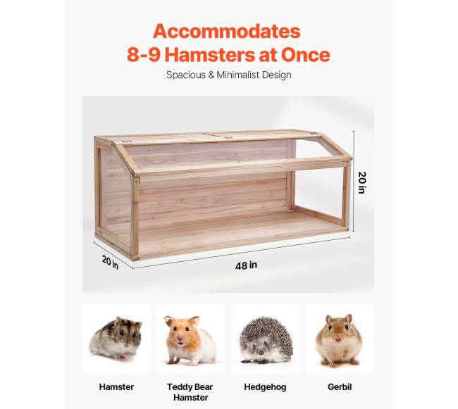 Medinė žiurkėnų narvelis 122 cm2