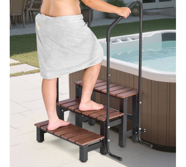 Spa laiptai su turėklu 3 pakopų7