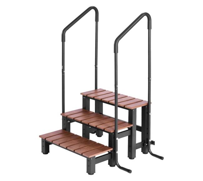 Spa laiptai su turėklu 3 pakopų10
