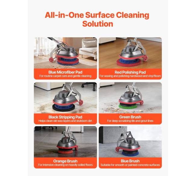 Pramoninis grindų šveitimo įrenginys su 2 ratais5