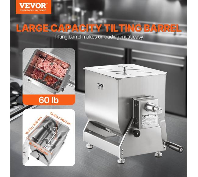 Rankinė mėsos maišyklė 60 l su pasvirusiu baku1