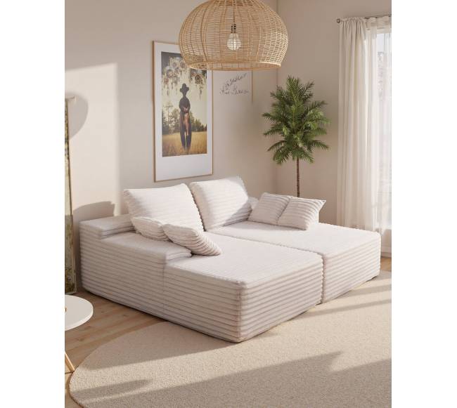 Dviguba poilsio sofa iš velvetinio audinio4