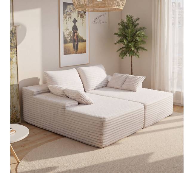 Dviguba poilsio sofa iš velvetinio audinio7