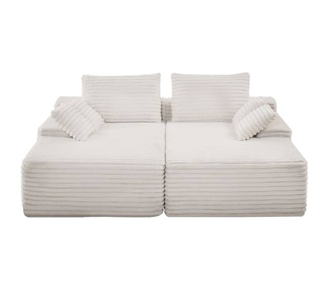 Dviguba poilsio sofa iš velvetinio audinio8