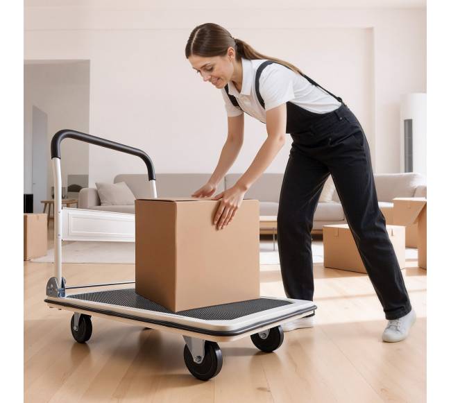Sulankstomas vežimėlis su platforma, 299 kg apkrova7