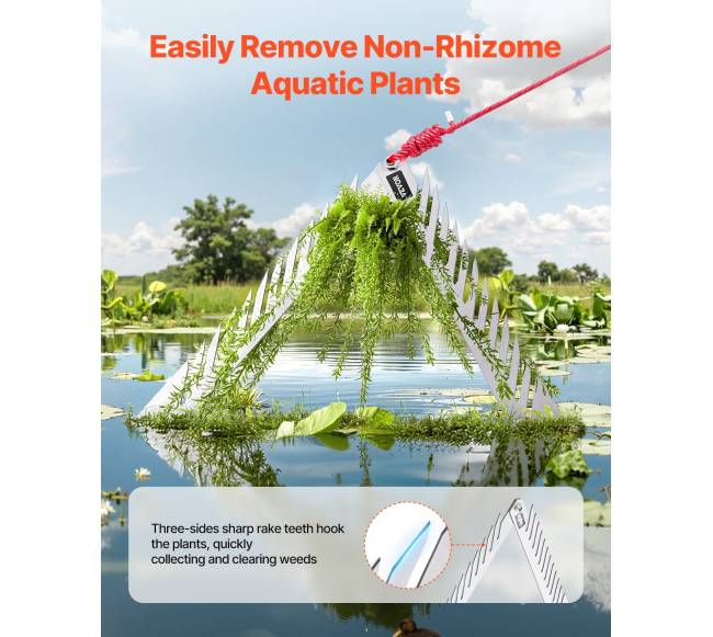 60 cm trikampis vandens žolių grėblys1