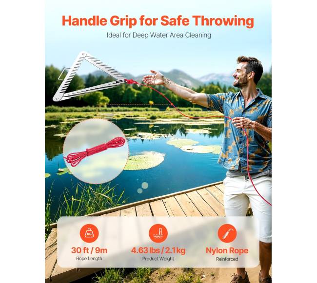 60 cm trikampis vandens žolių grėblys2