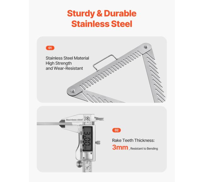 60 cm trikampis vandens žolių grėblys4
