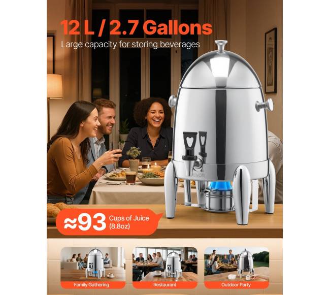 Nerūdijančio plieno 12L gėrimų dozatorius1