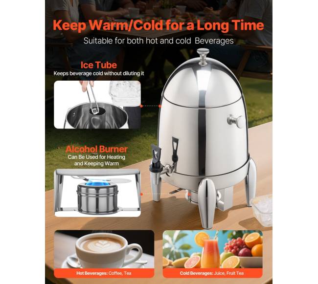 Nerūdijančio plieno 12L gėrimų dozatorius3