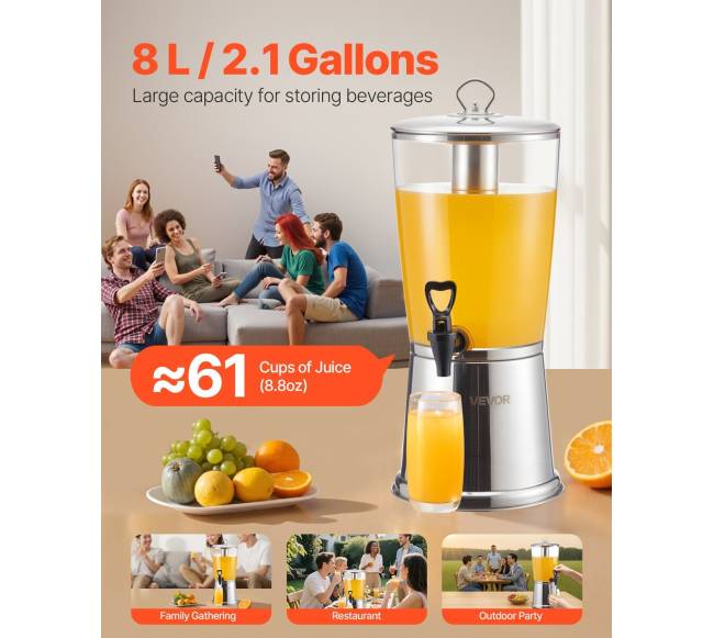 Gėrimų dozatorius su čiaupu ir ledo kamera1