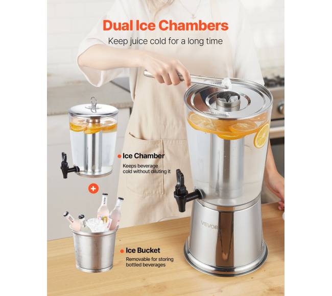 Gėrimų dozatorius su čiaupu ir ledo kamera2