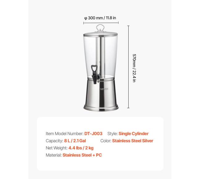 Gėrimų dozatorius su čiaupu ir ledo kamera6